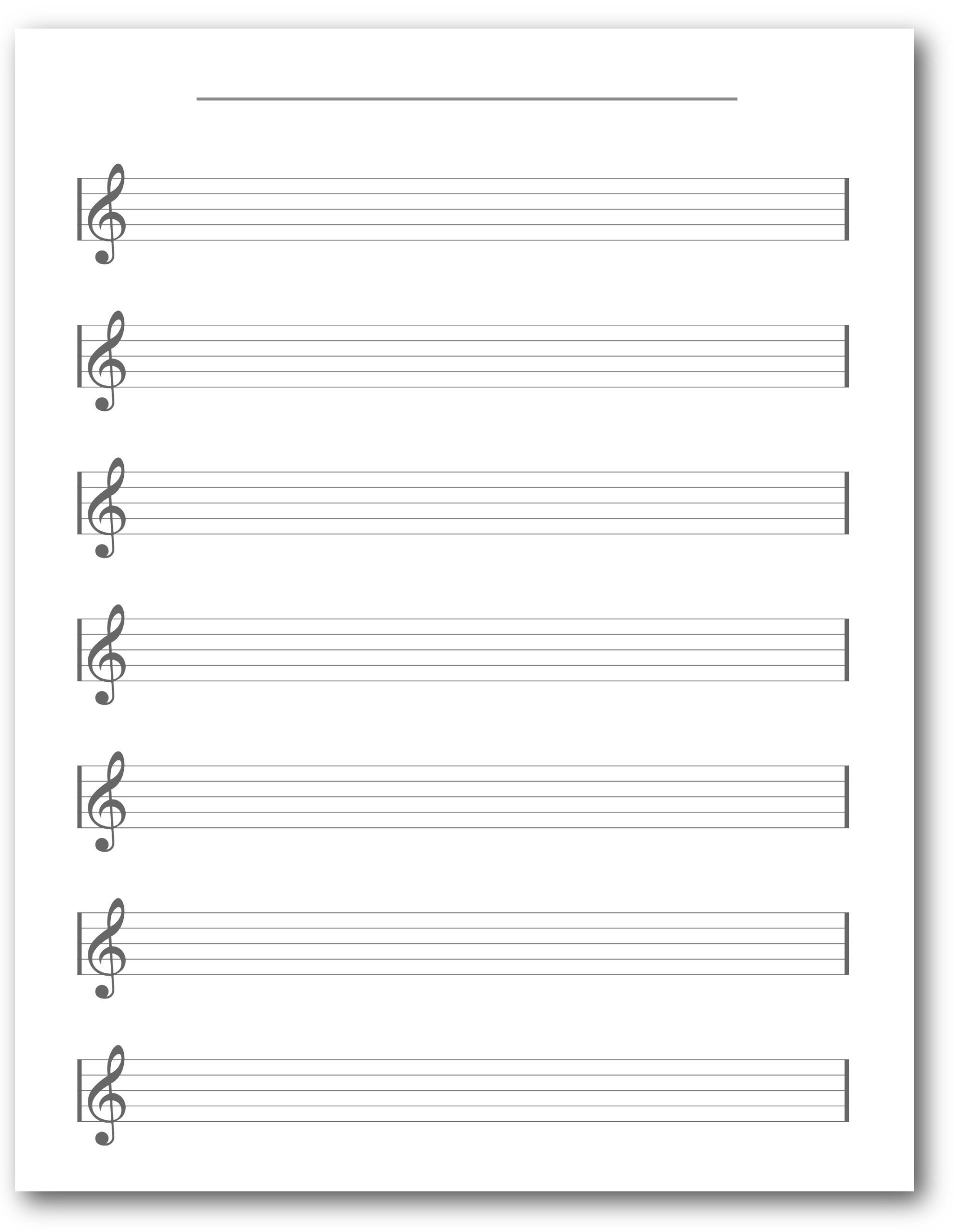 empty sheet music printable