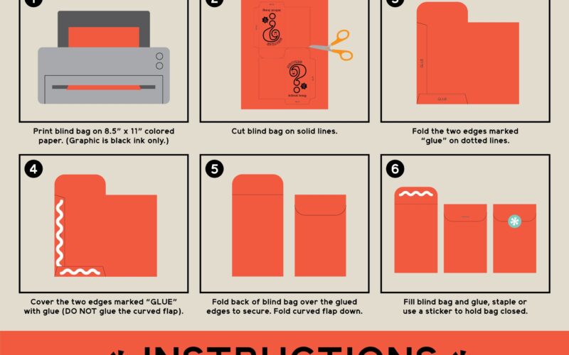 Printable Blind Bag DIY 5 Sizes PDF Digital Download Print At Home Party Favor Teacher Prize Box Gifting Reward Etsy