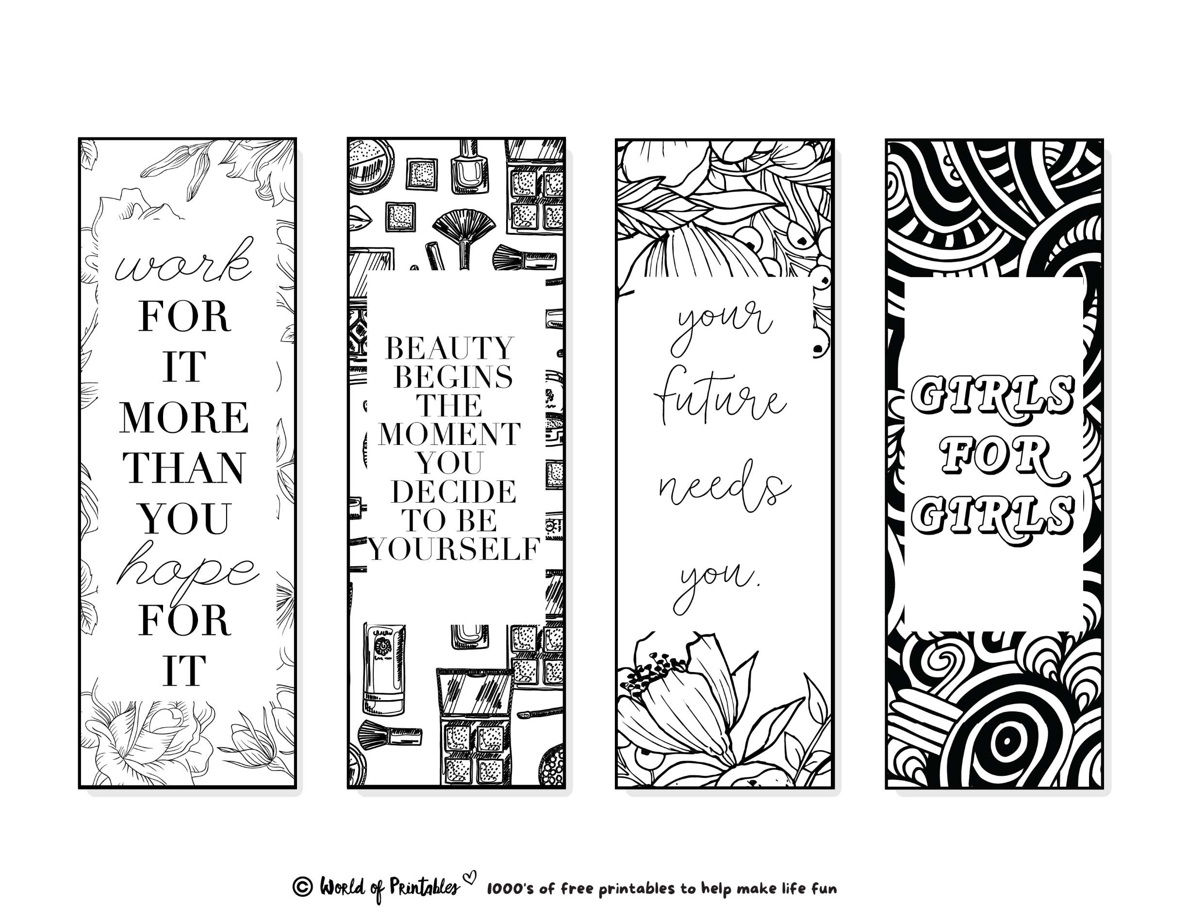 bookmark template printable