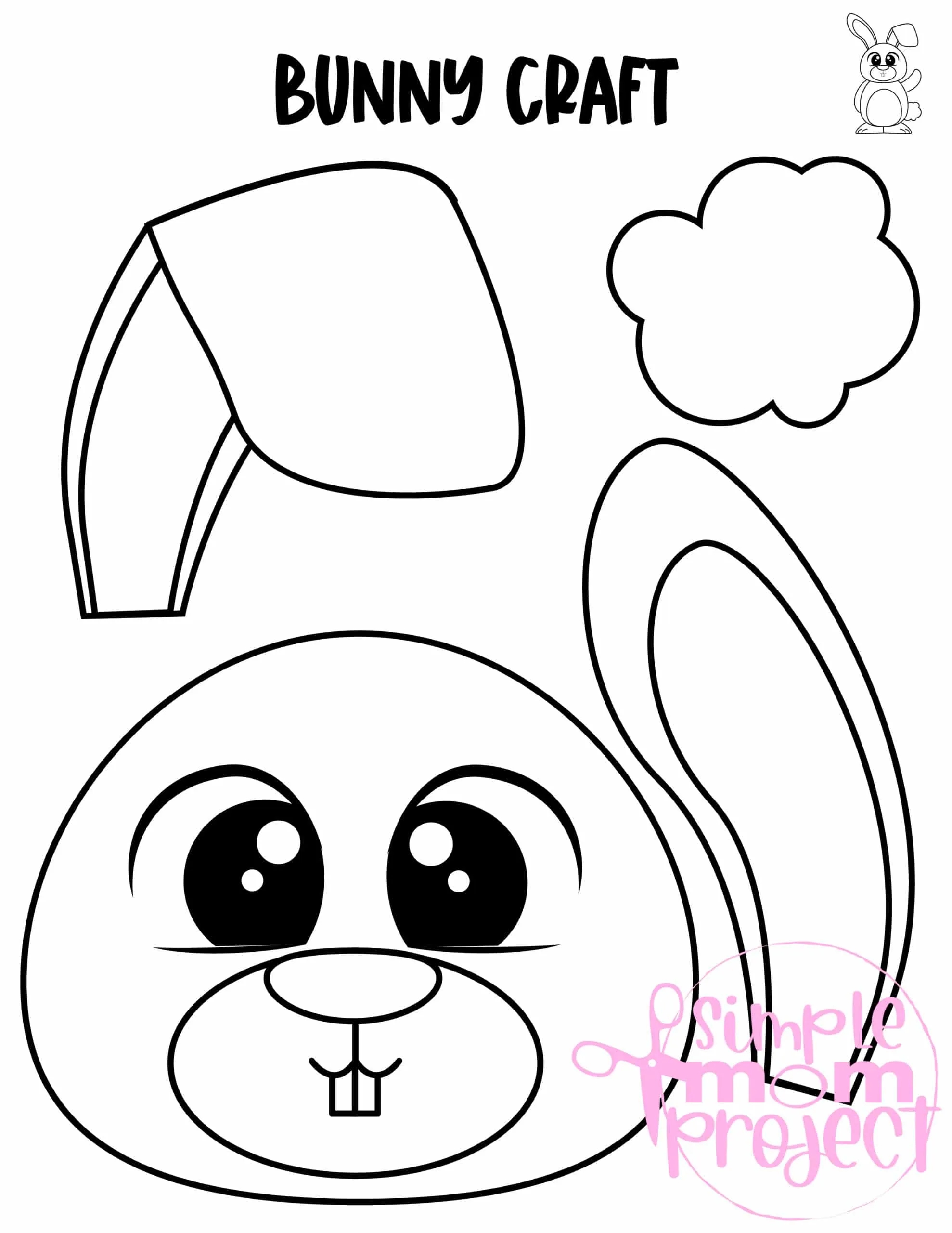 Printable Bunny Rabbit Paper Bag Puppet Template Simple Mom Project Printable Bunny Rabbit Paper Bag Puppet Template Simple Mom Project