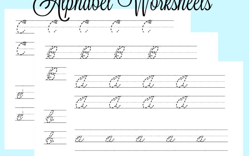 Printable Cursive Alphabet Worksheets Teach Beside Me