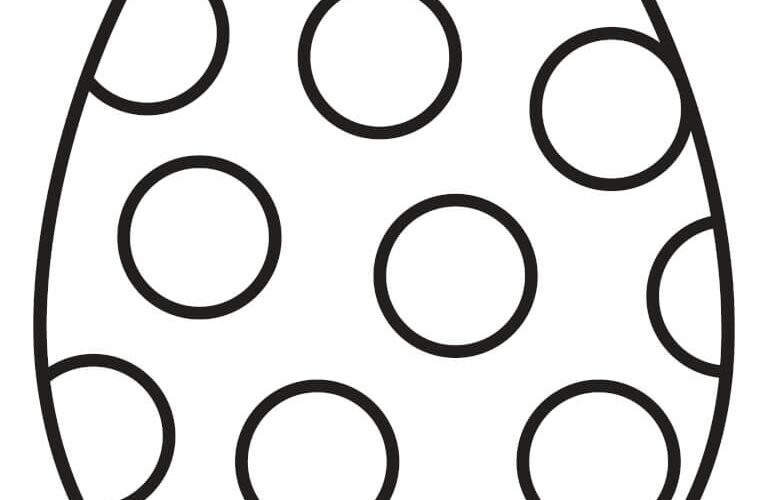 Printable Easter Egg Template And Colouring Page PDF