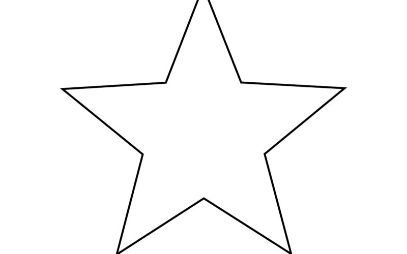 Printable Five Pointed Star Templates Blank Shape PDFs