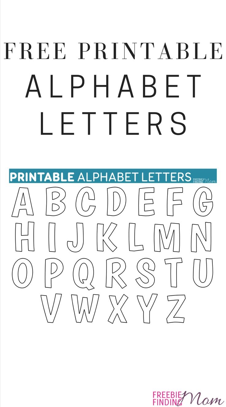 Printable FREE Alphabet Templates