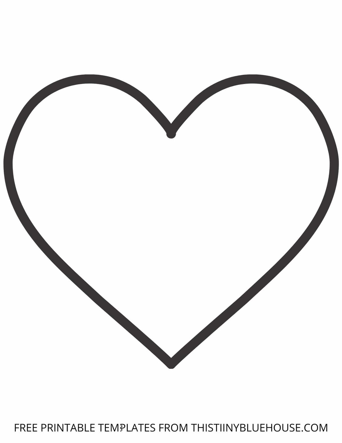 Printable Heart Template small Medium Large Printable Heart Template small Medium Large