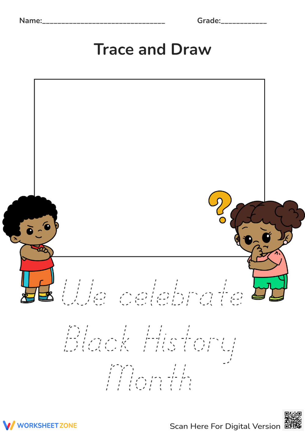 Printable Kindergarten Black History Month Worksheets