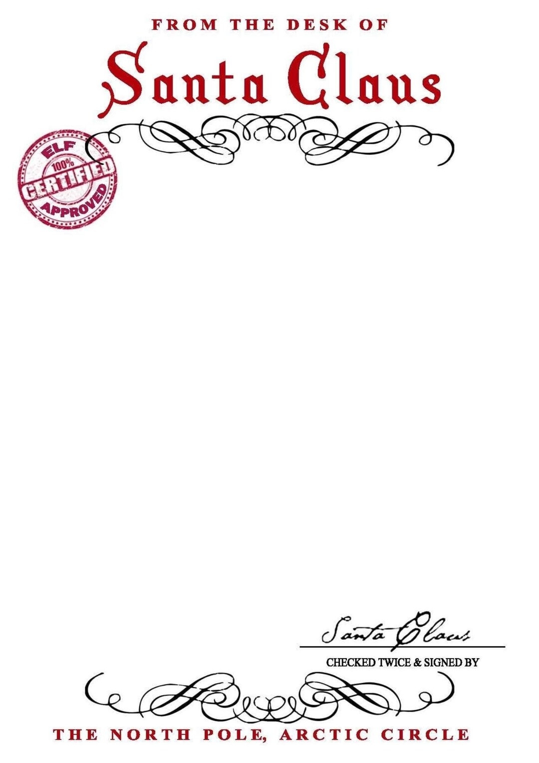 Printable Letter From Santa PDF And JPEG Etsy