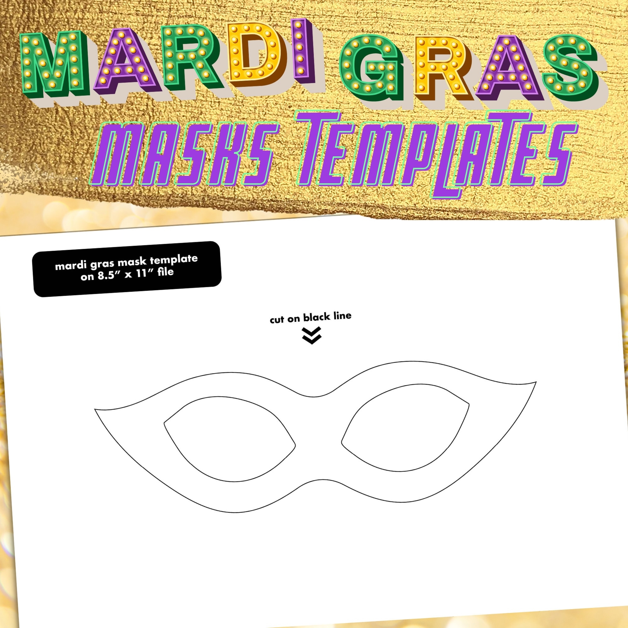 printable mardi gras mask template