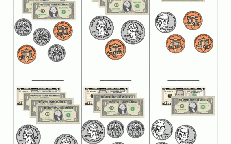 Printable Money Worksheets To 10