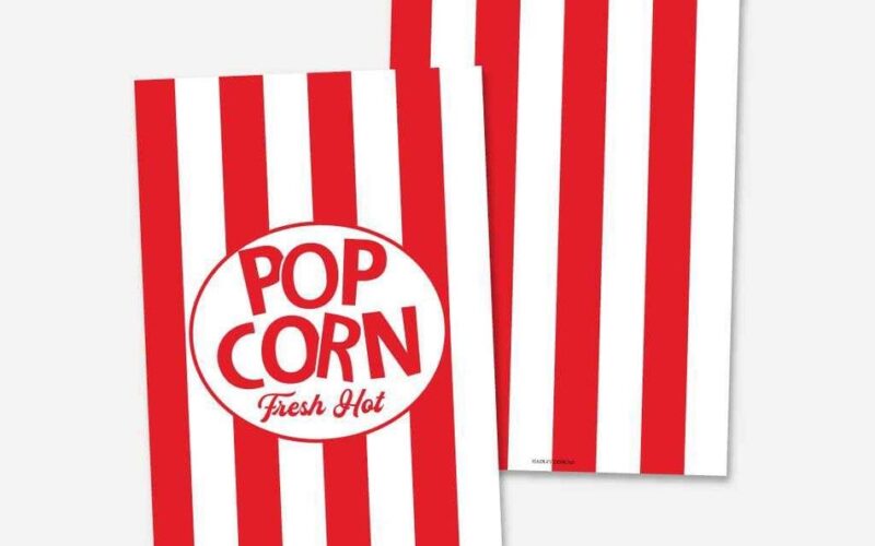 Printable Movie Party Giant Popcorn Box Template Hadley Designs Printables