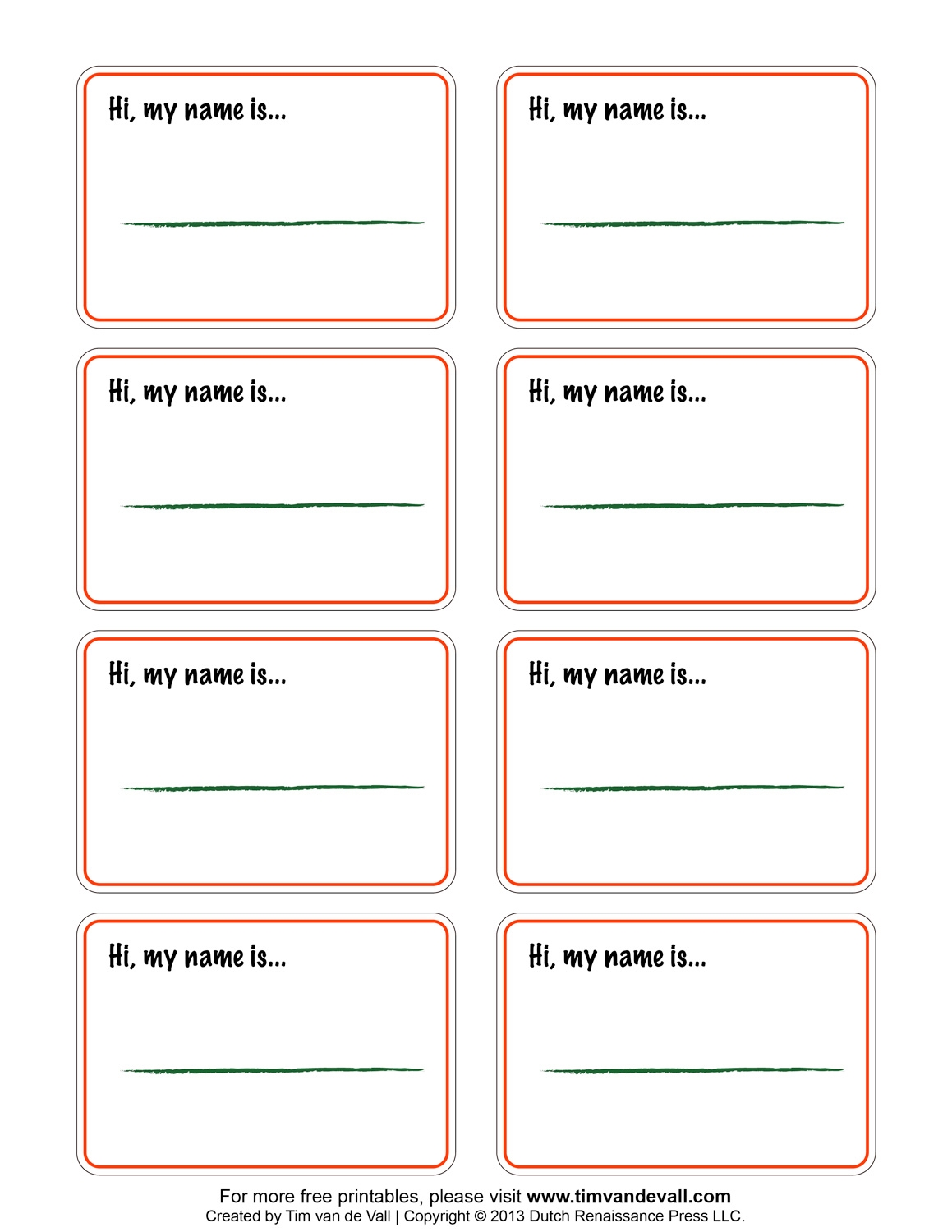 Printable Name Tags Compatible W Avery Templates 5395 05395