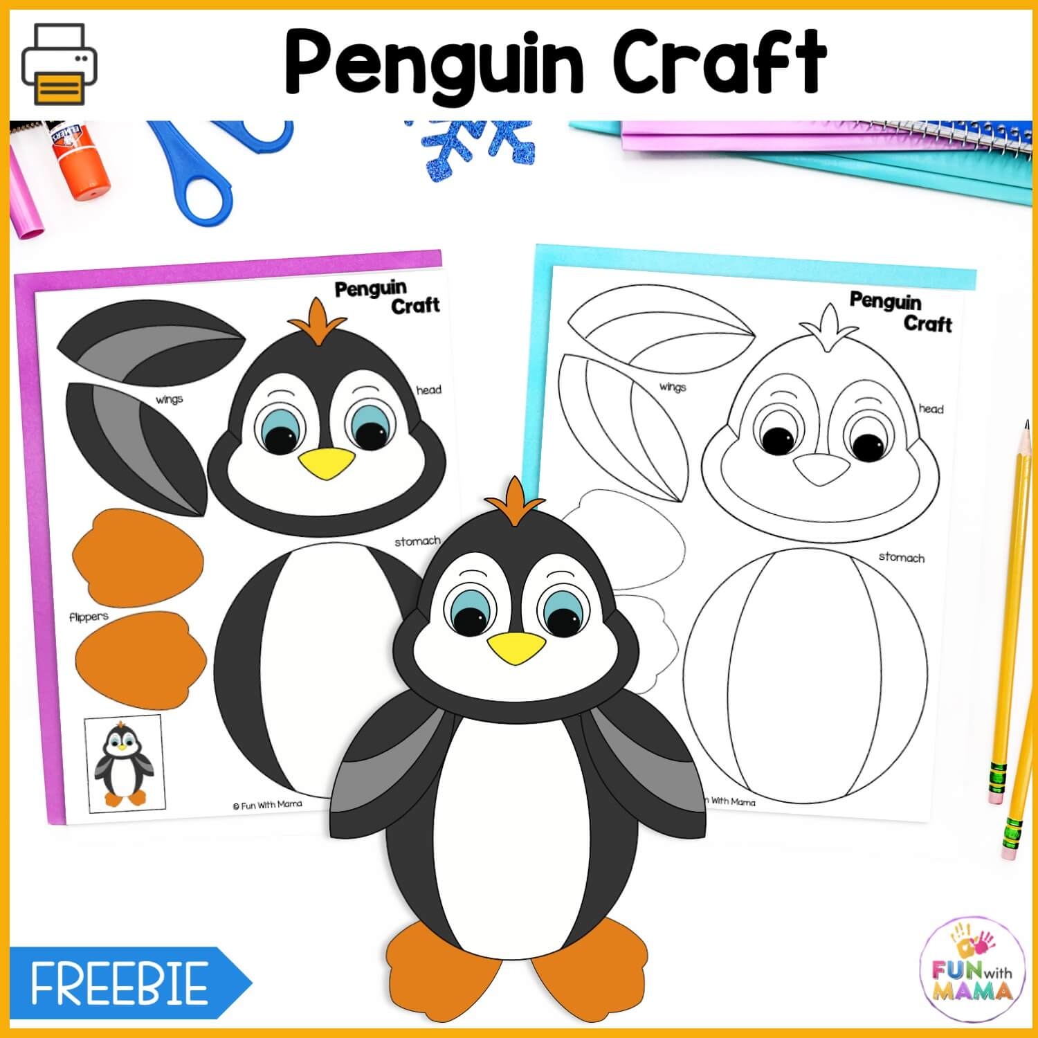 penguin template printable penguin template printable