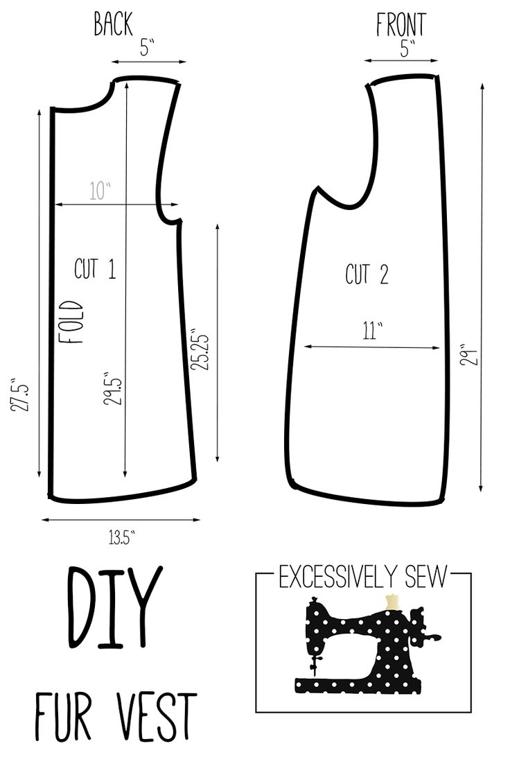 template printable vest pattern