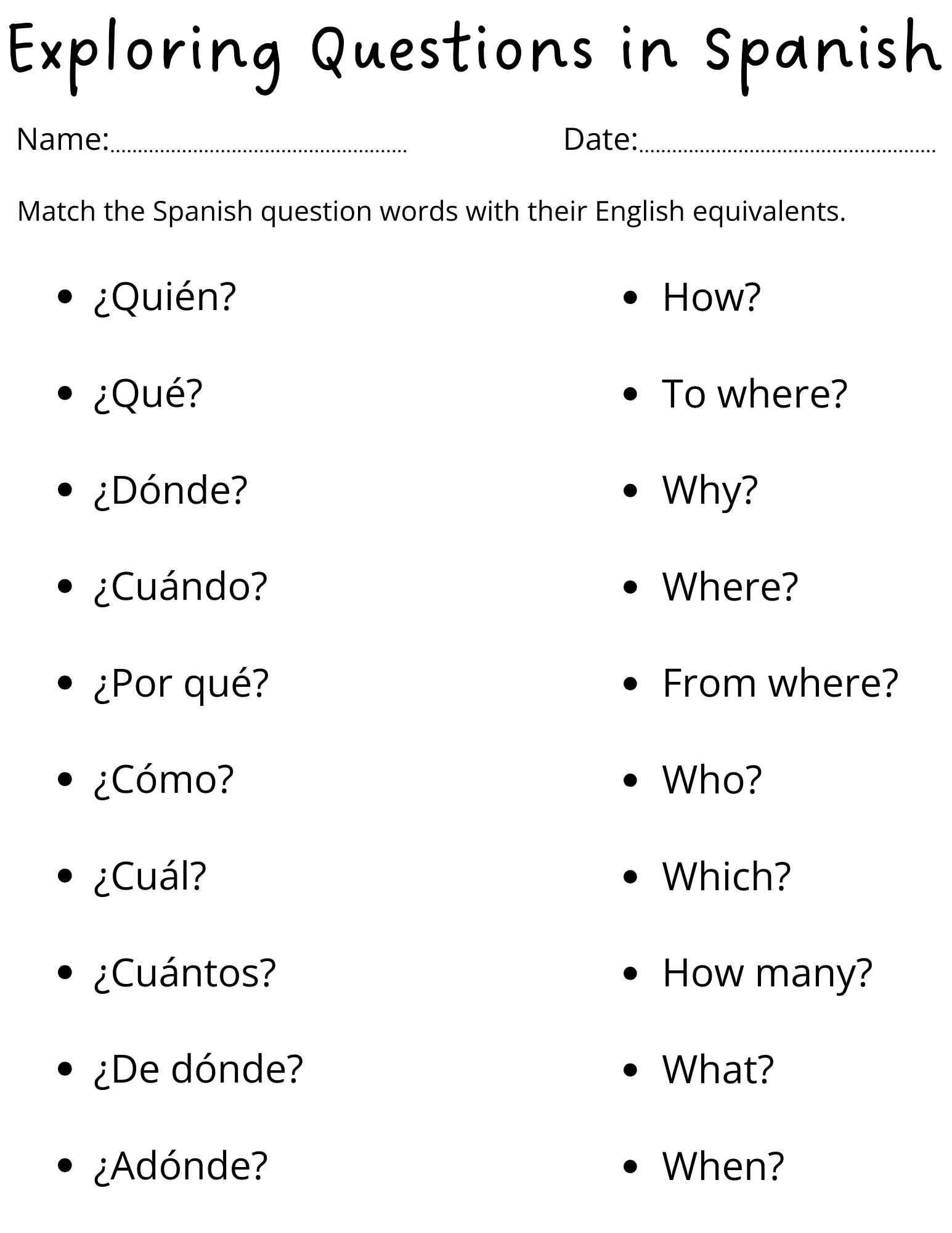 printable spanish worksheets for beginners pdf printable spanish worksheets for beginners pdf