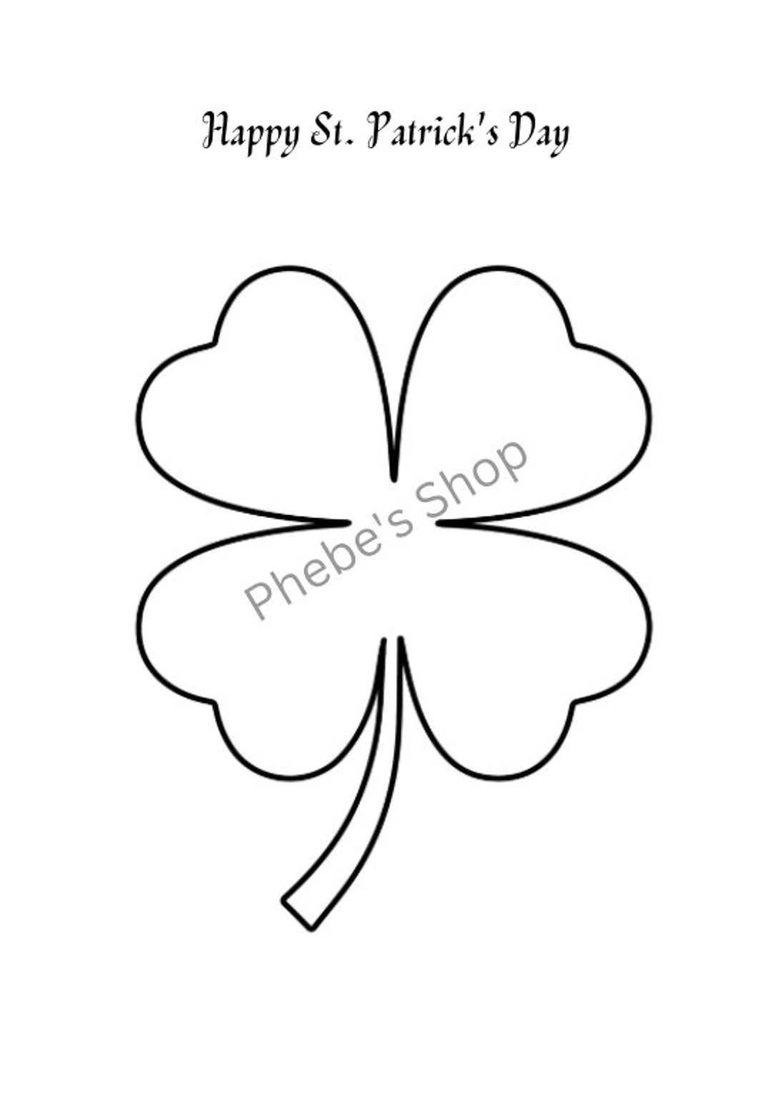 shamrock template printable