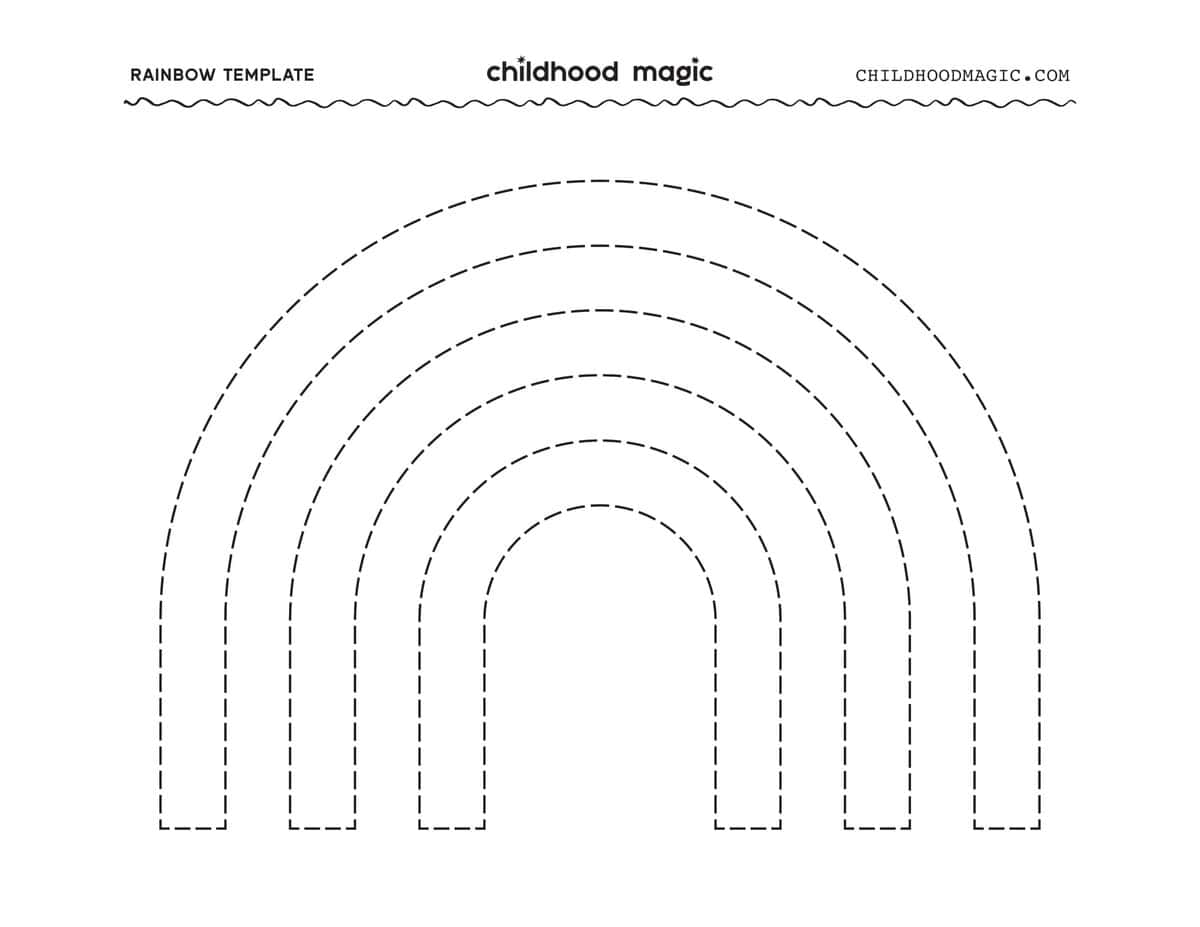 Rainbow Template Free Printable Coloring Page Childhood Magic Rainbow Template Free Printable Coloring Page Childhood Magic