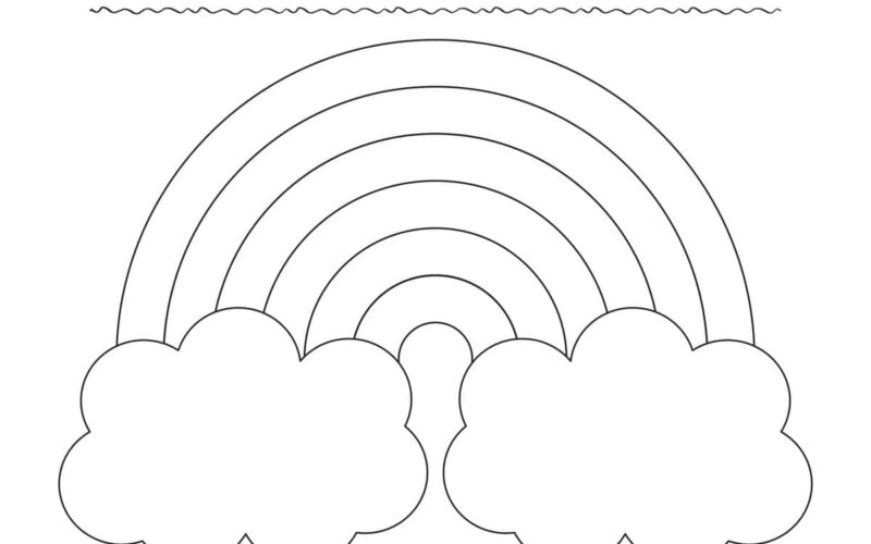 Rainbow Template Free Printable Coloring Page Childhood Magic