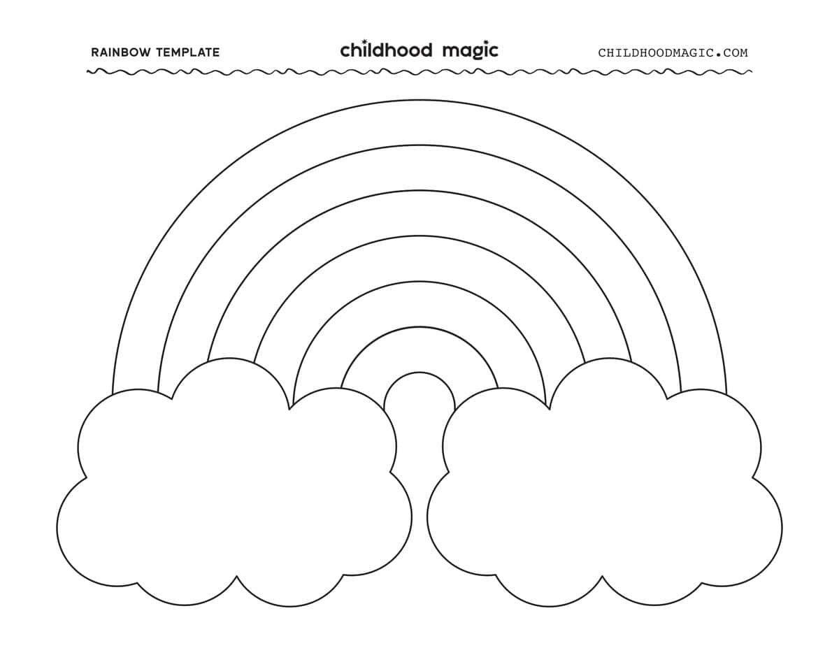 Rainbow Template Free Printable Coloring Page Childhood Magic Rainbow Template Free Printable Coloring Page Childhood Magic