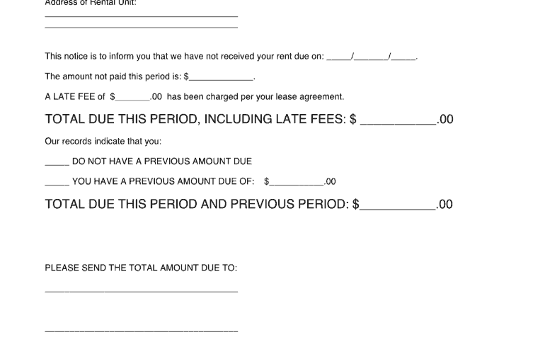 Rentlaw Late Rent Notice Form Fill Online Printable Fillable Blank PdfFiller