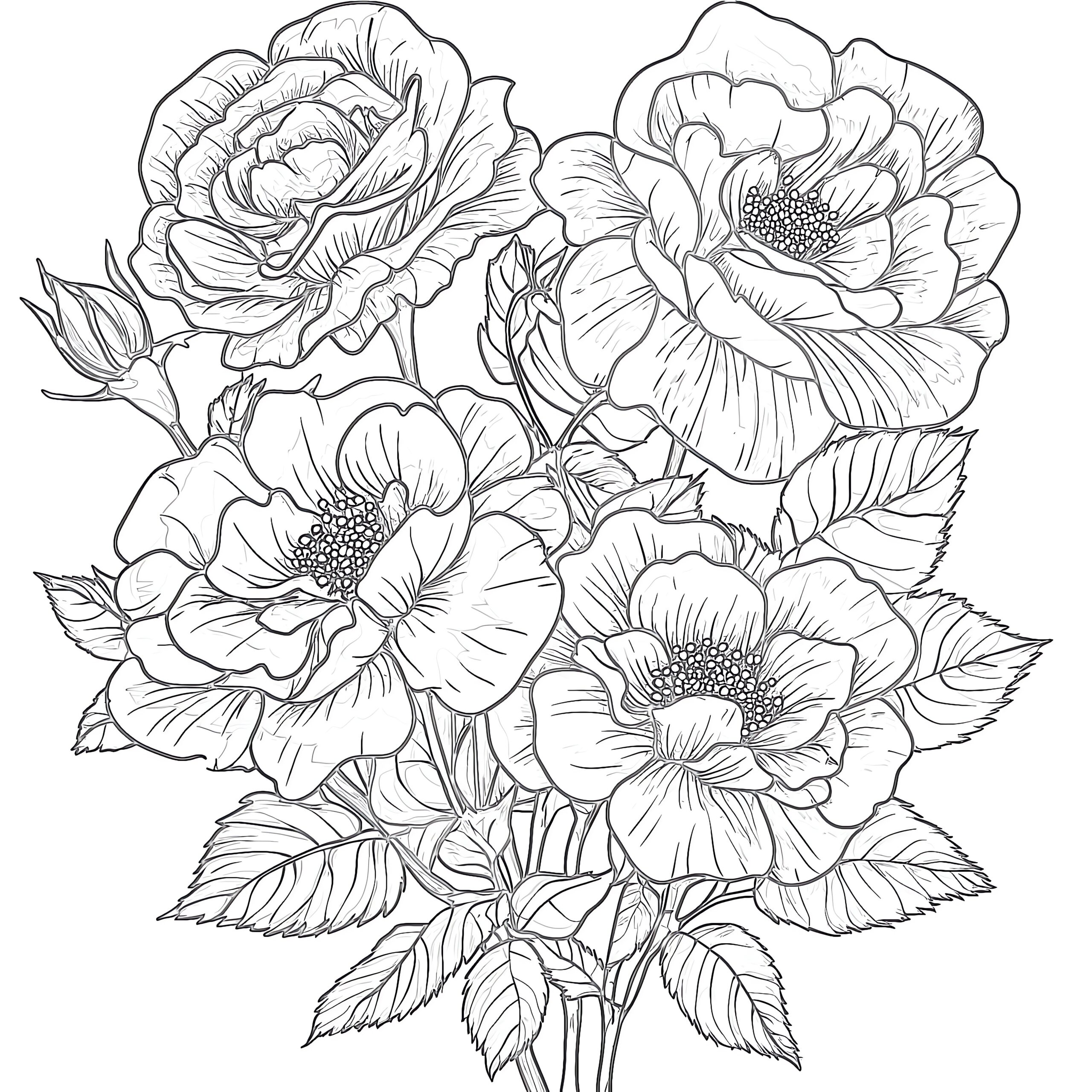 printable coloring sheets flowers