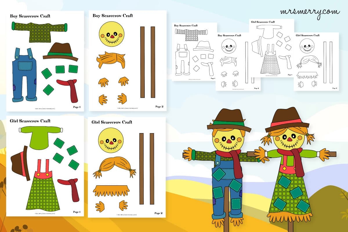 printable scarecrow template