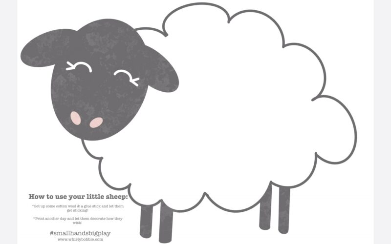 Sheep Sticking Activity FREE PRINTABLE Whirlybobble Parenting Lifestyle Blog