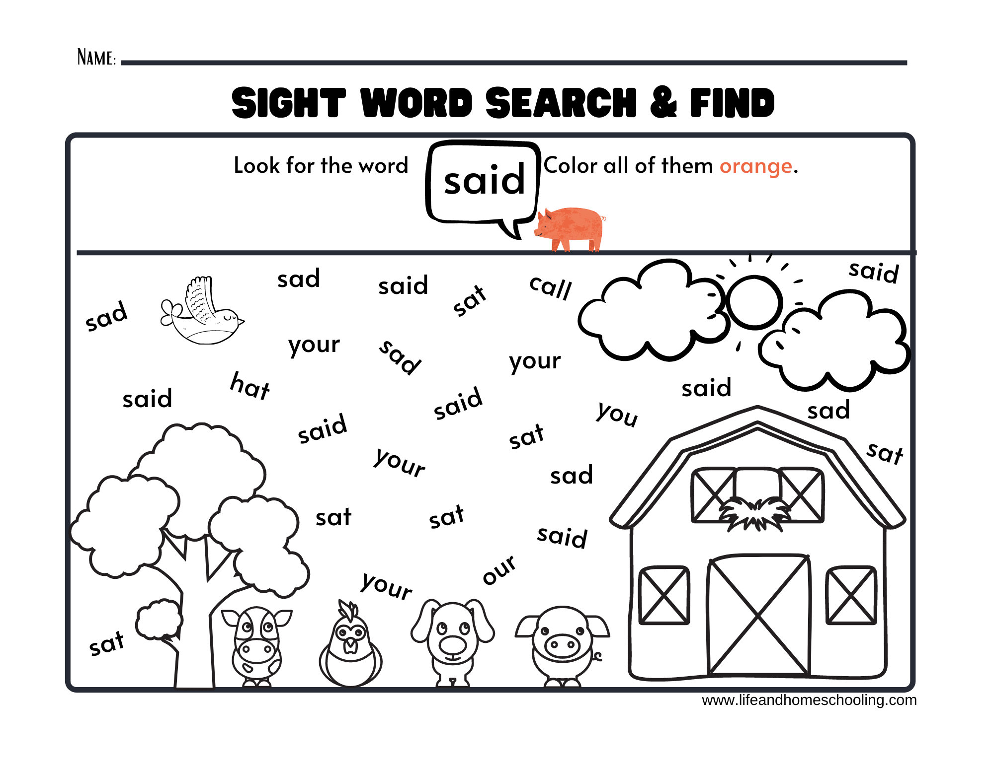 printable worksheets for kindergarteners