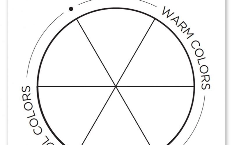 Simple Primary Color Wheel Art Project Worksheet For Elementary Kids