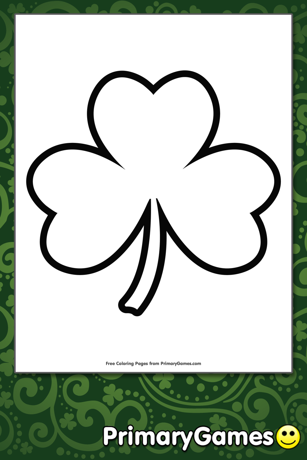 shamrock template free printable