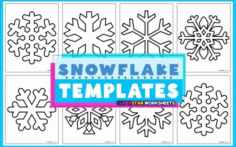 Snowflake Templates Free Printables Superstar Worksheets