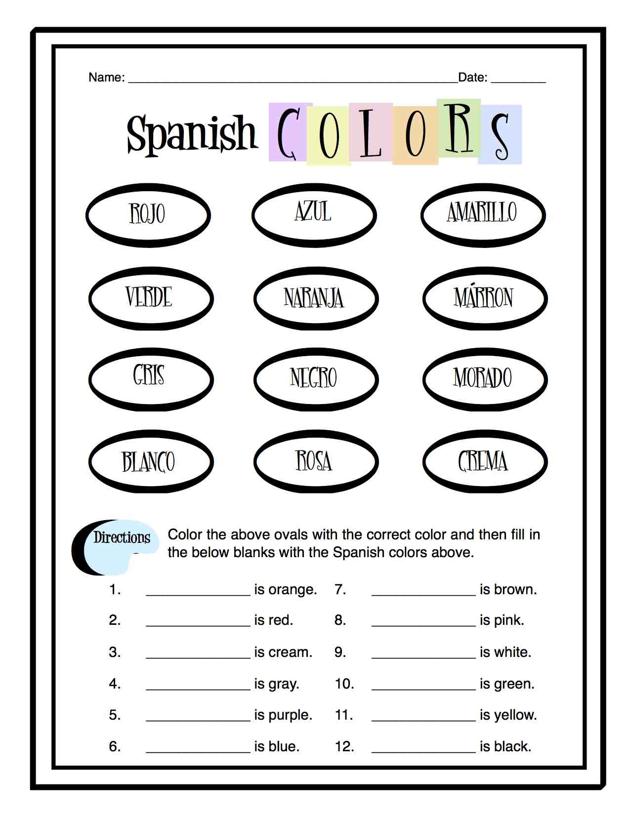free printable spanish worksheets free printable spanish worksheets