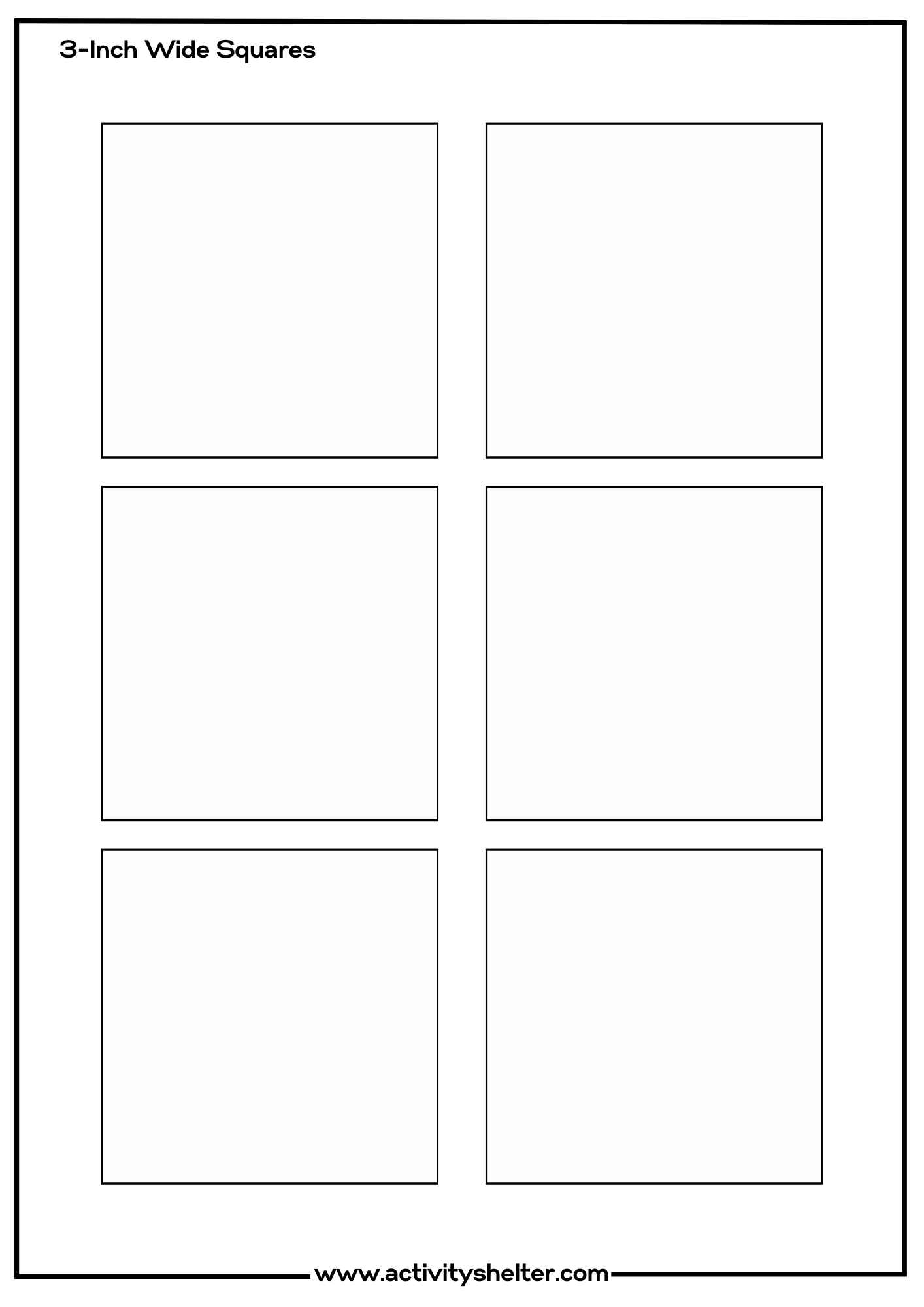 Square Template Printable Activity Shelter Square Template Printable Activity Shelter
