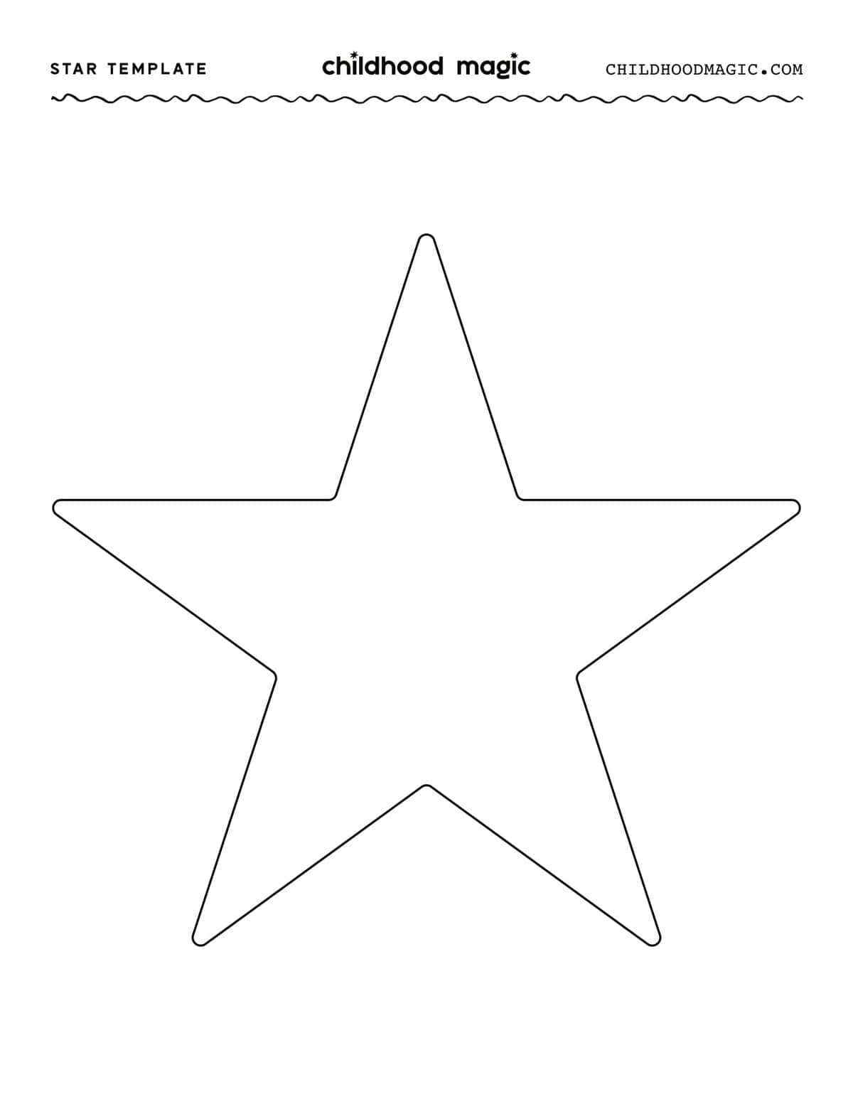 Star Template Childhood Magic