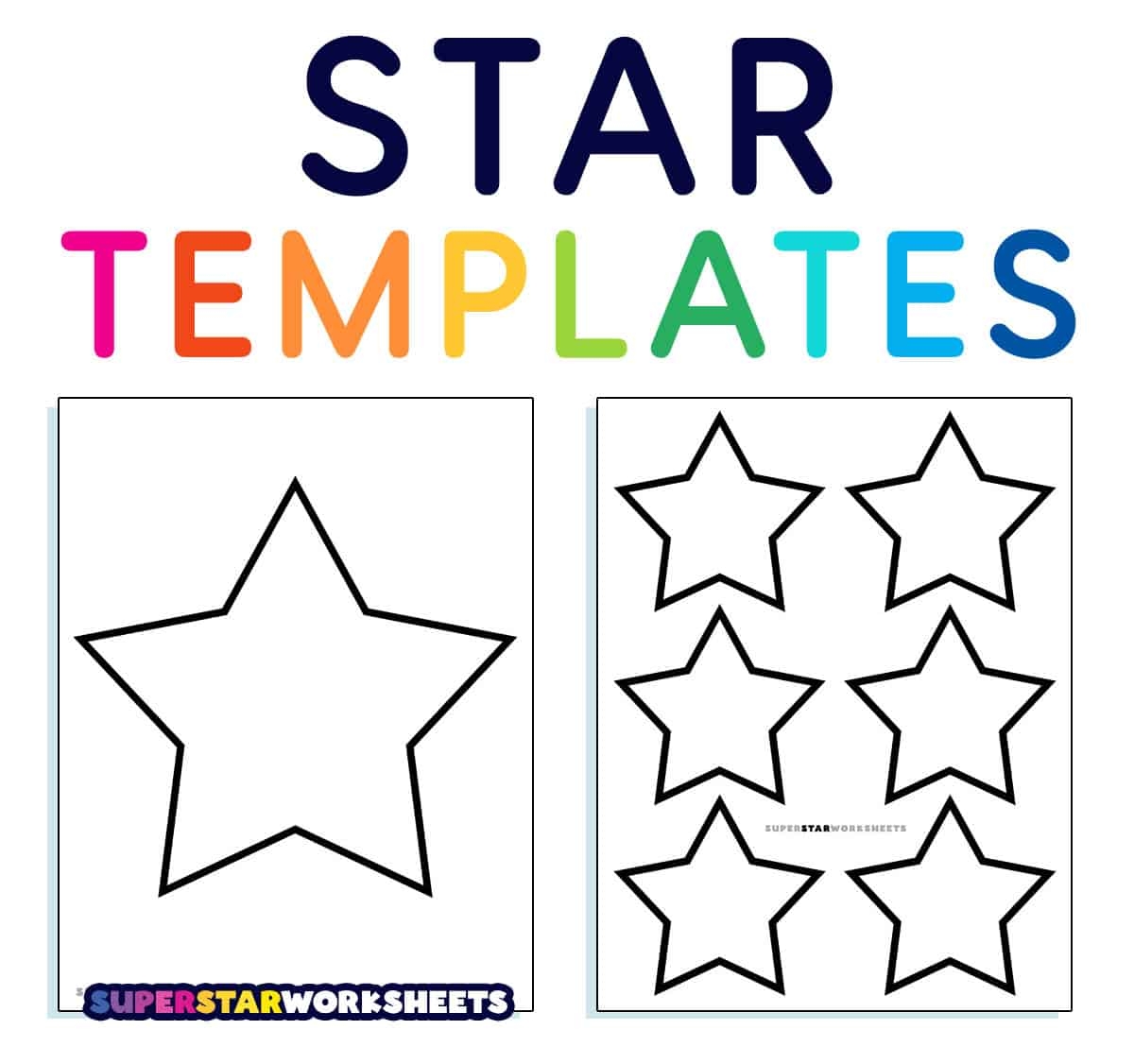 Star Template Free Printables Superstar Worksheets