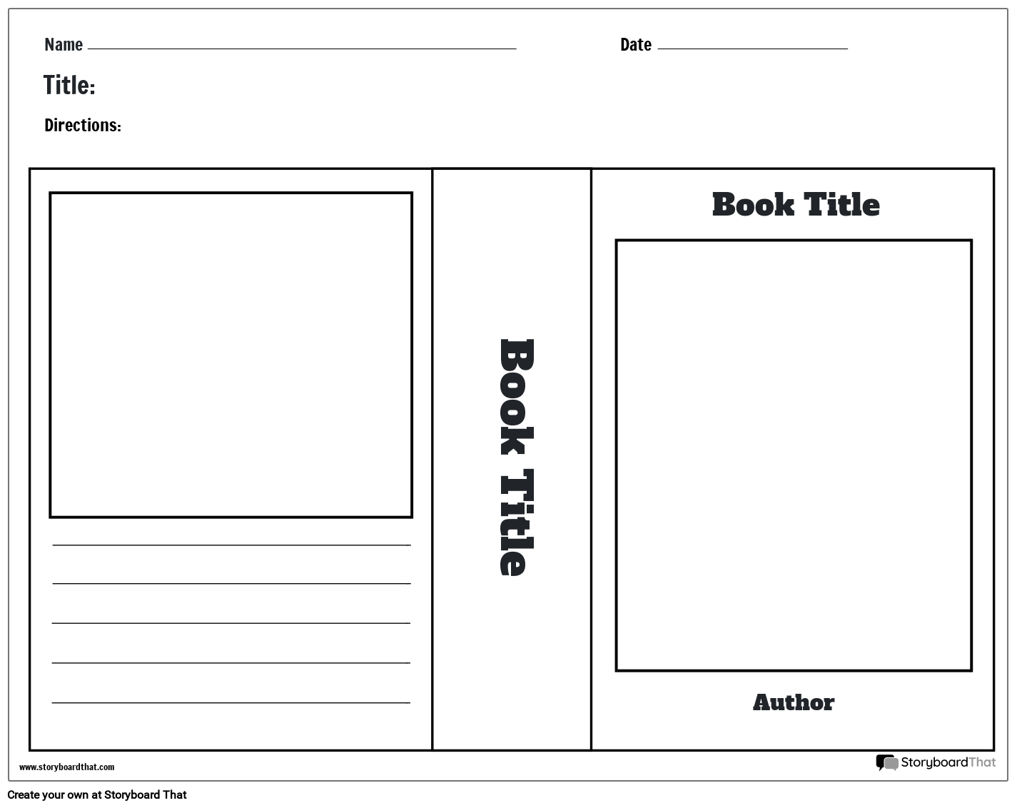 Storyboard That Free Book Cover Templates For 2025 Storyboard That Free Book Cover Templates For 2025