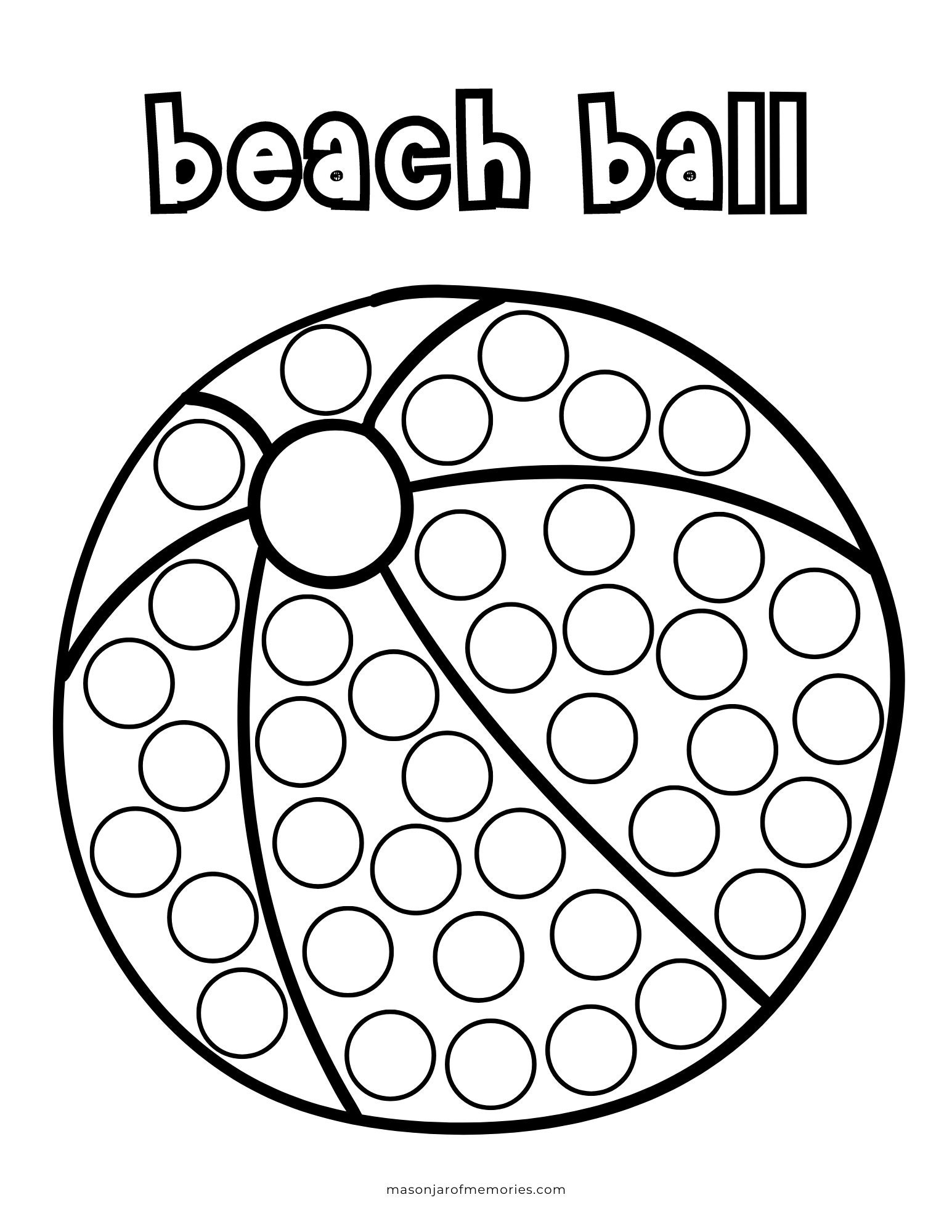 Summer Dot Marker Printables Coloring Pages Beach Bingo Dauber Worksheets Summer Printables Summer Activities For Preschool Dot Markers Etsy