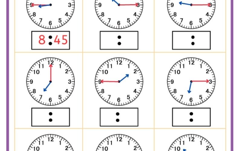 Telling Time Worksheets