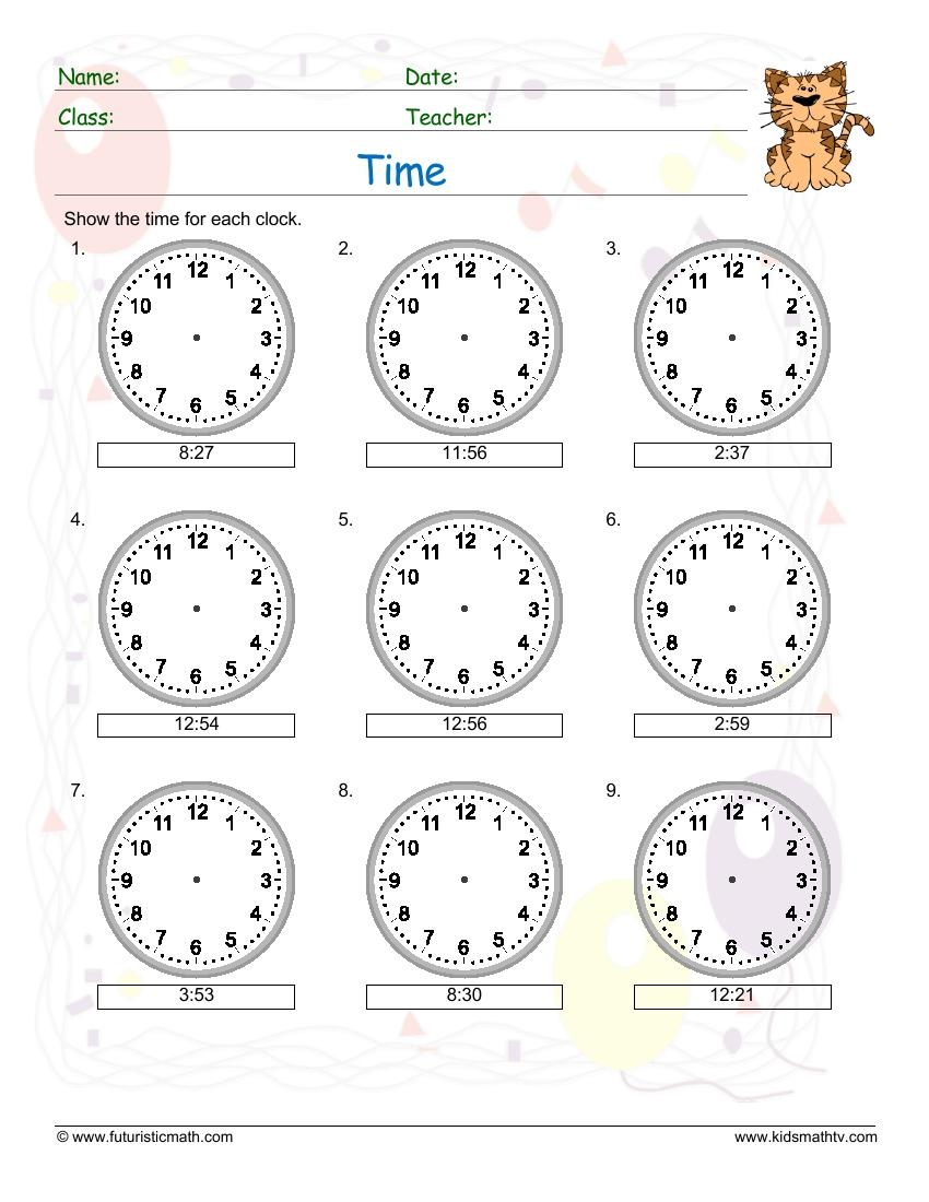 Telling Time Worksheets Pdf Downloads Math Champions
