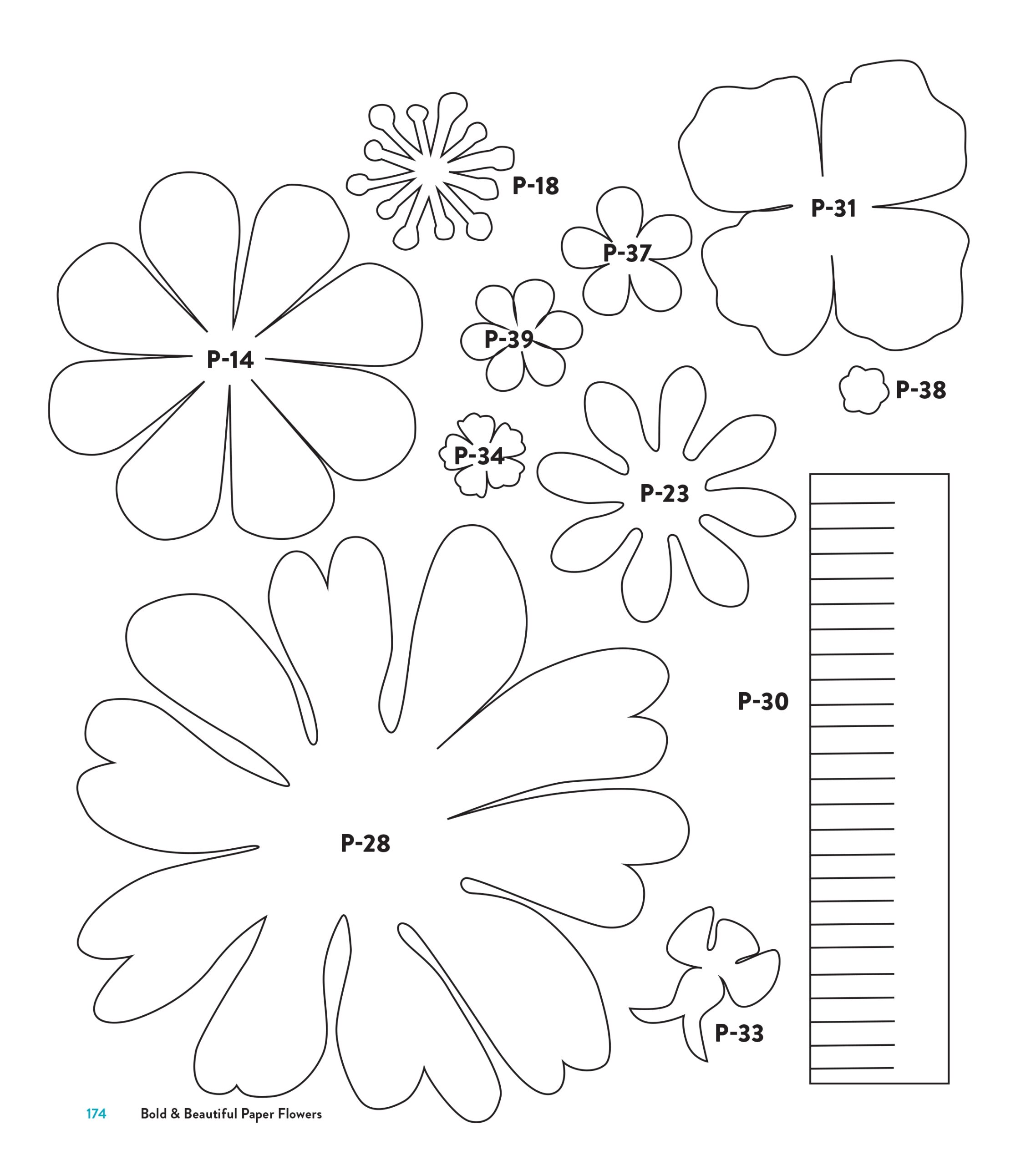 paper flower template printable
