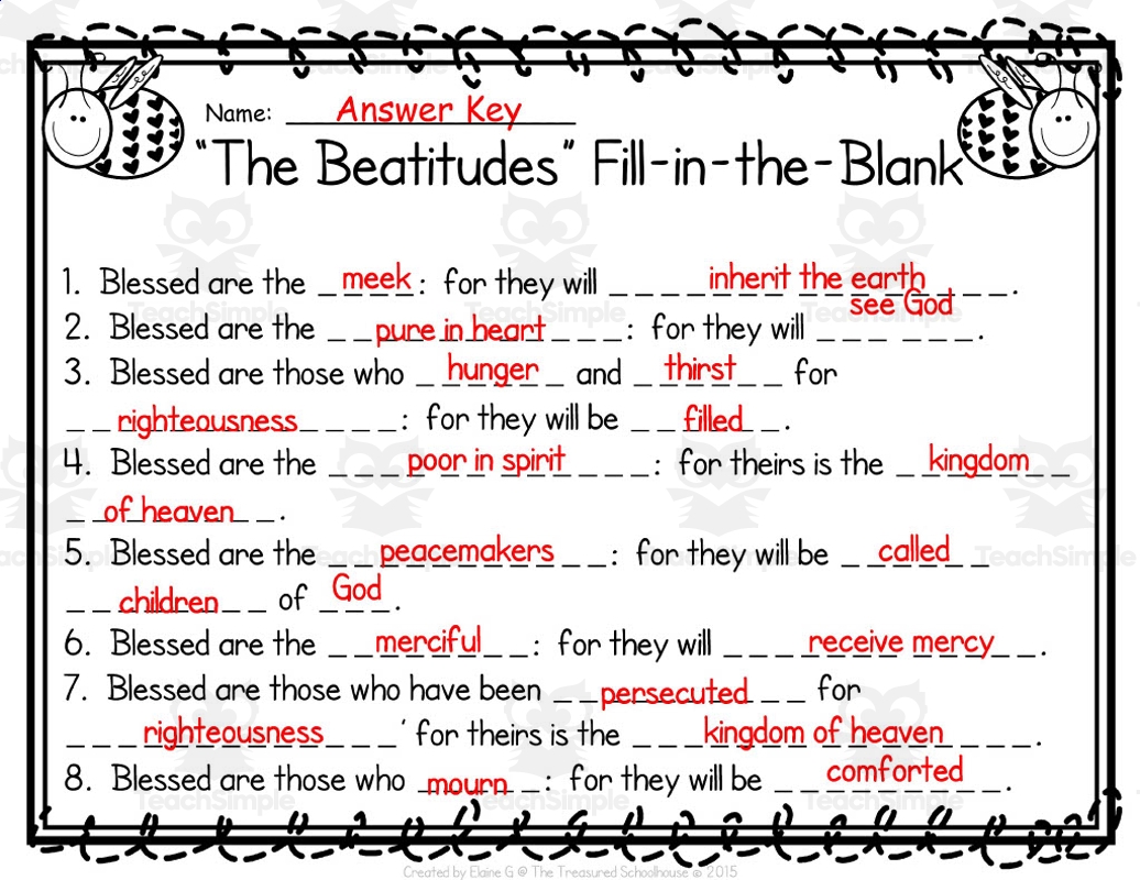The Beatitudes Matching Cards Worksheets Catholic Version By Teach Simple The Beatitudes Matching Cards Worksheets Catholic Version By Teach Simple