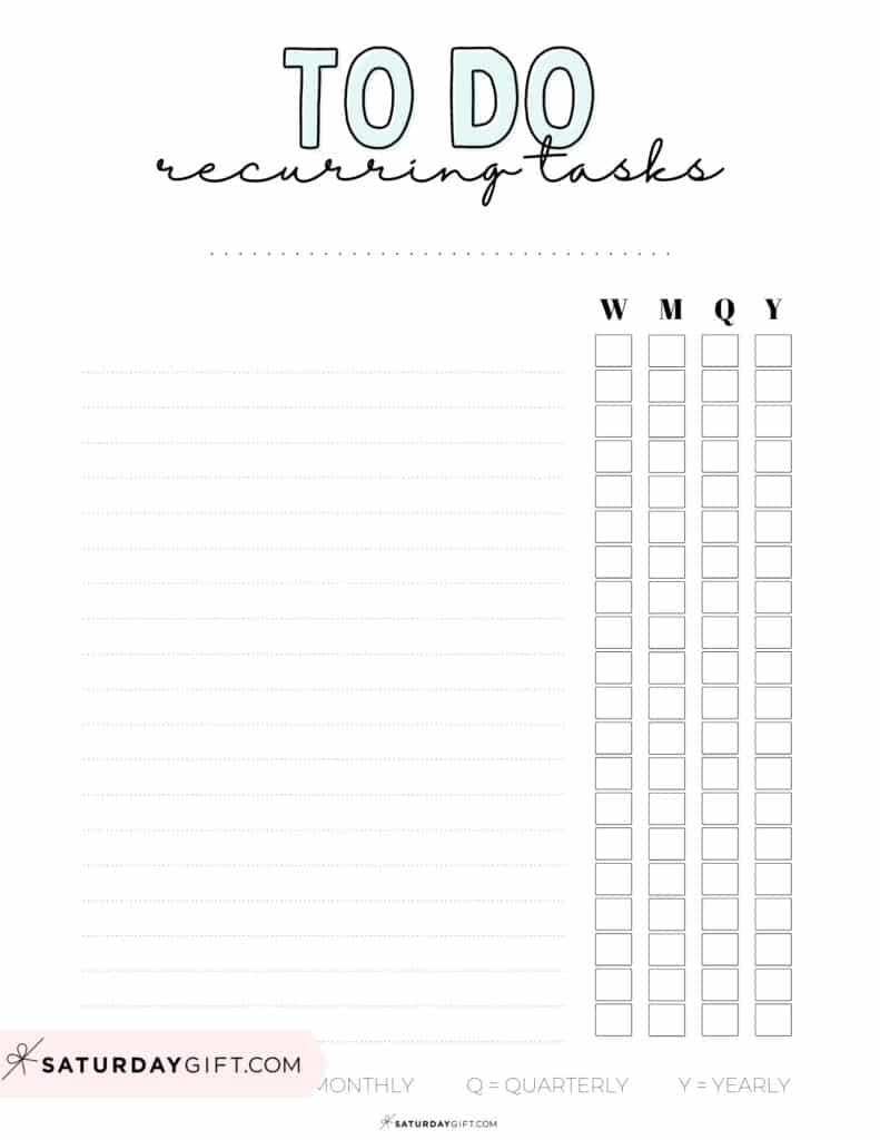 To Do List Template 29 Cute Free Printable To Do Lists SaturdayGift To Do List Template 29 Cute Free Printable To Do Lists SaturdayGift