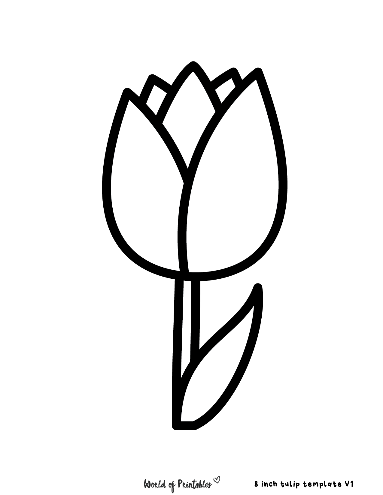 tulip template printable