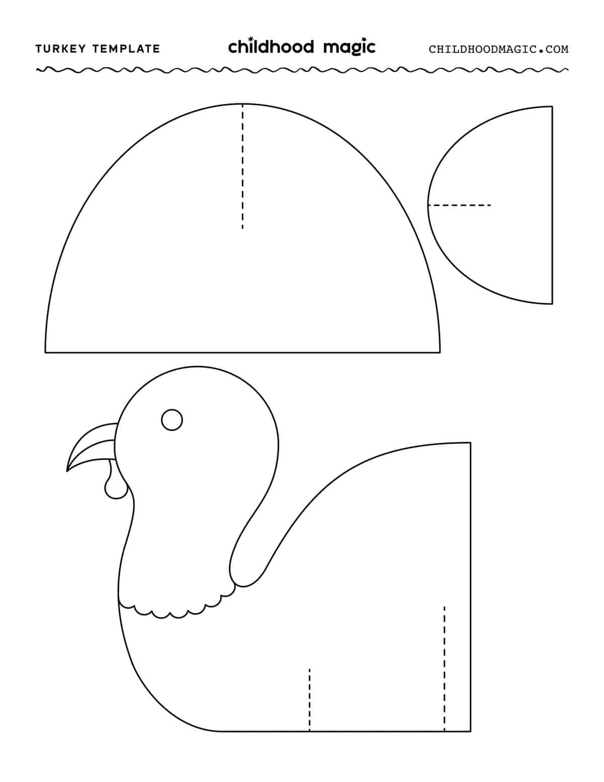 Turkey Template Childhood Magic Turkey Template Childhood Magic