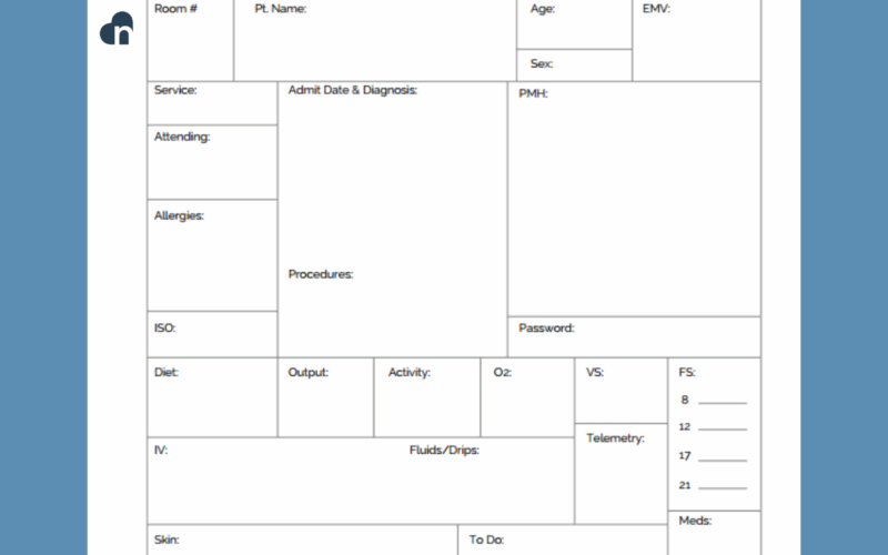 Ultimate Nursing Report Sheet Database Free Downloads