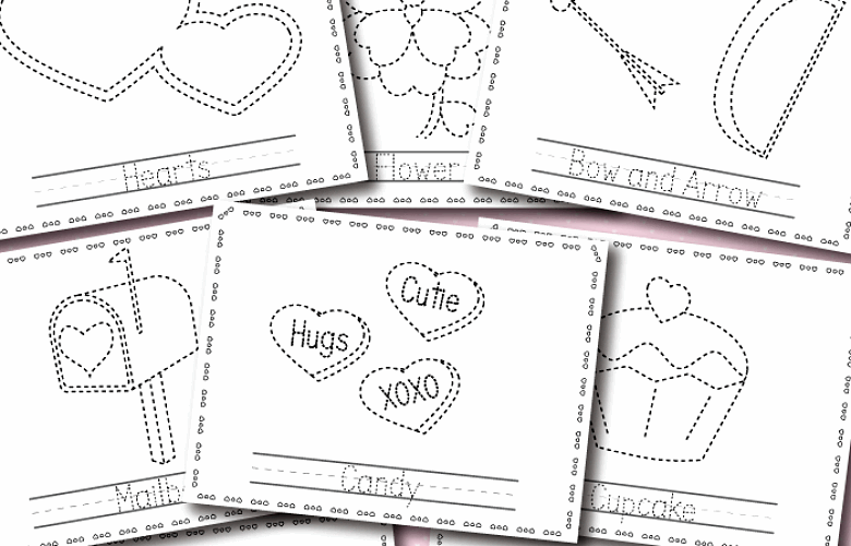 Valentines Day Printable Tracing Activity Messy Little Monster