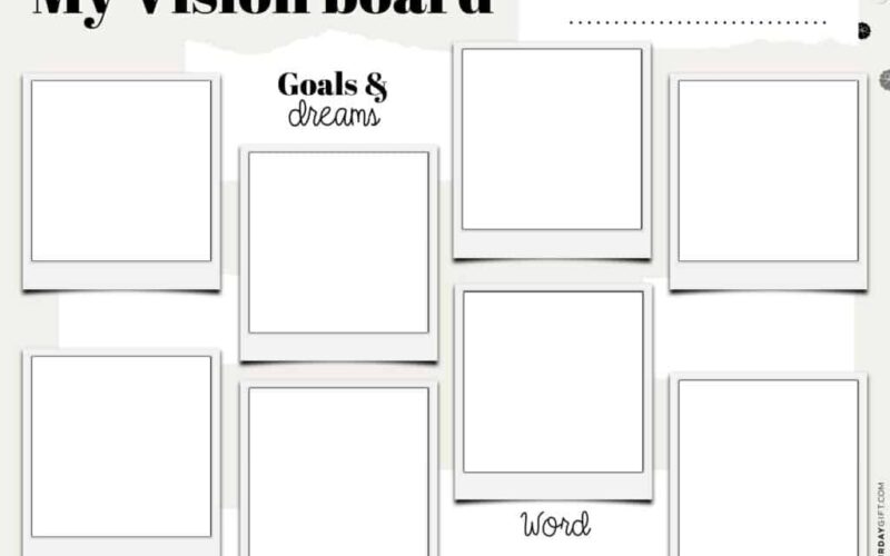 Vision Board Template 27 Cute Free Dream Board Printables