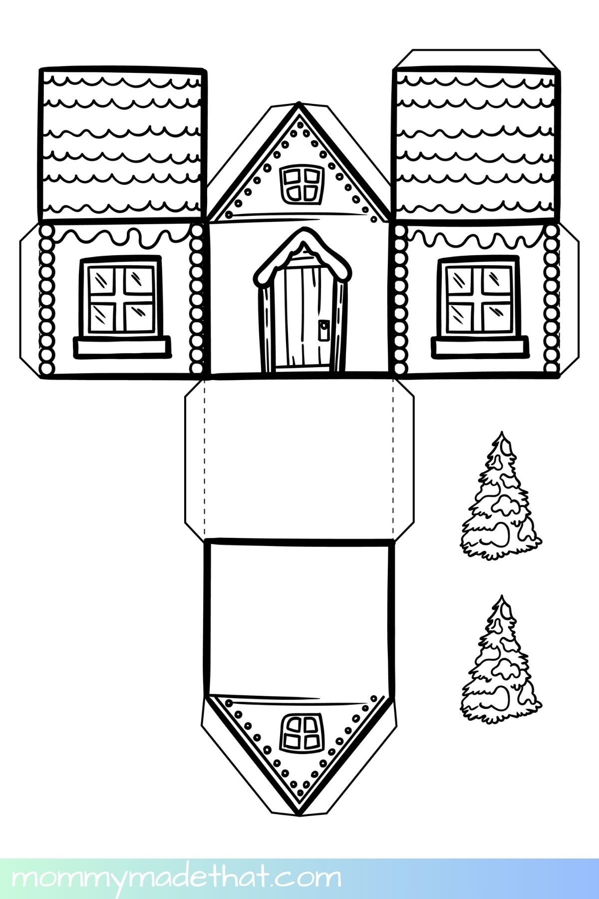 Winter Paper House Templates Free Printables 